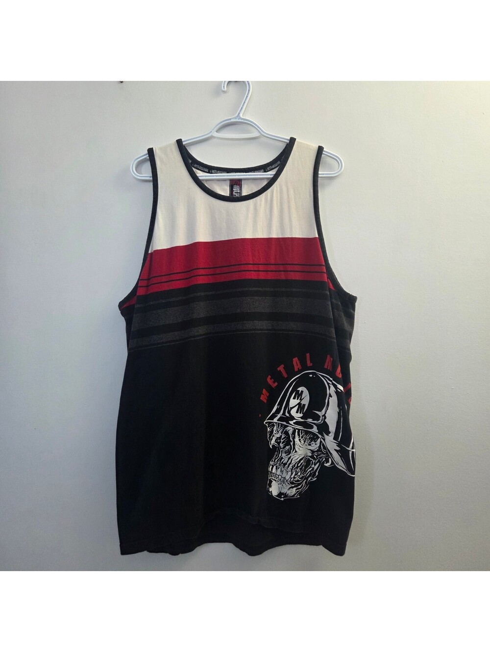 Metal Mulisha striped graphic tank top